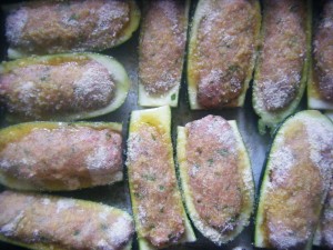 Zucchine ripiene - Fyldte zucchine